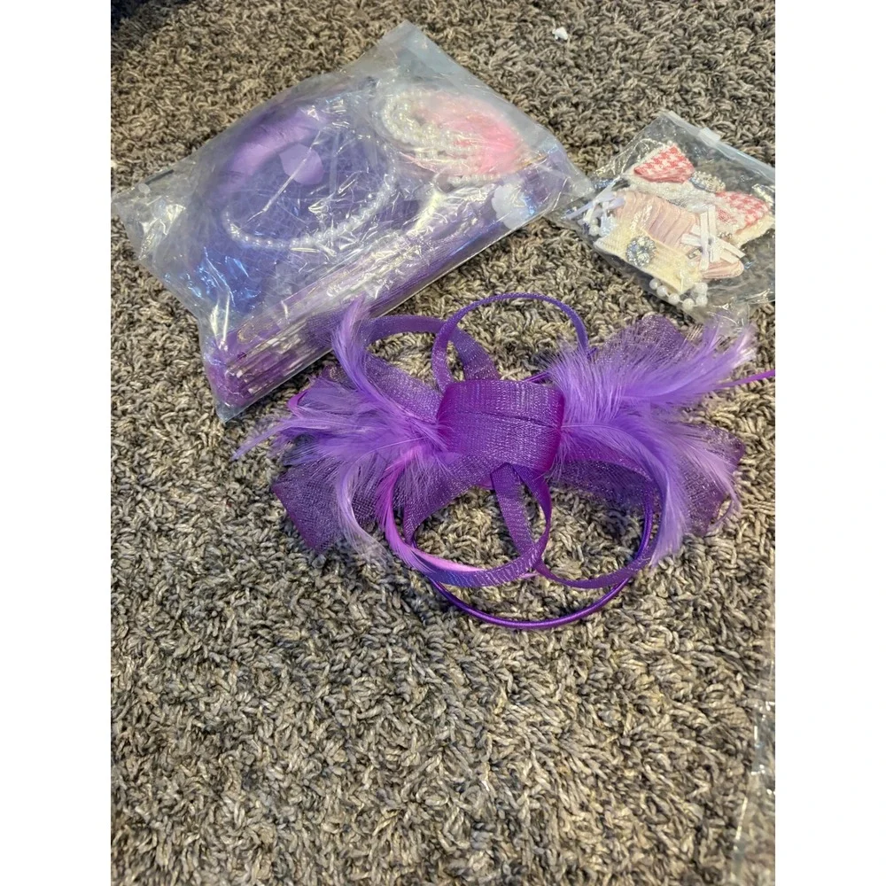 Disney Stitch Slap Bracelets and Girls Tea Party Dress Up Accessory Lot Purple